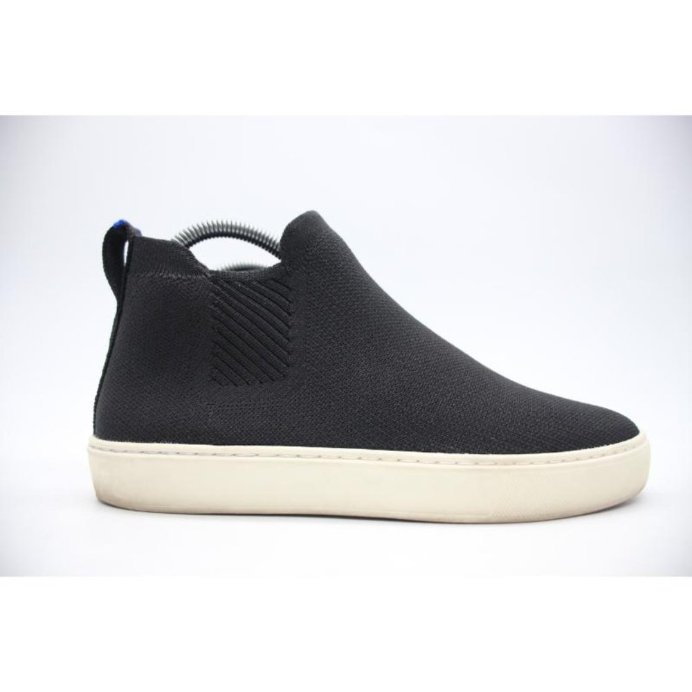 Rothys The Chelsea Sneaker Women's 7 Black Knit Washable Comfort Shoes Pull On